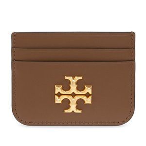 NEW Tory Burch Brown Eleanor Leather Card Holder Wallet